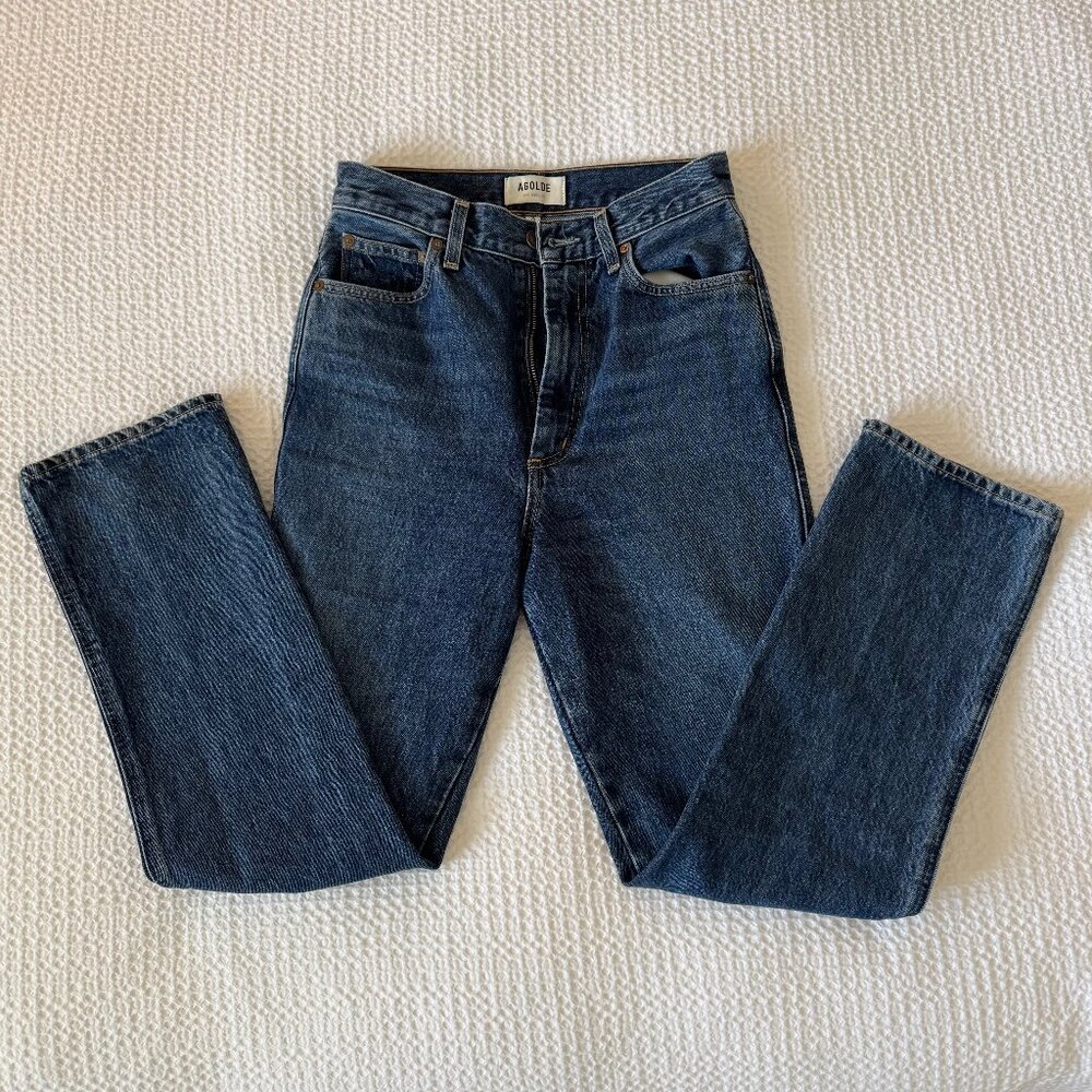 AGOLDE Pinch Waist High Rise Kick Jeans, size 25